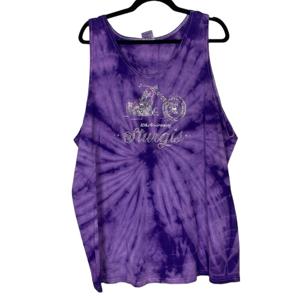 Sturgis rhinestone tie dye tank